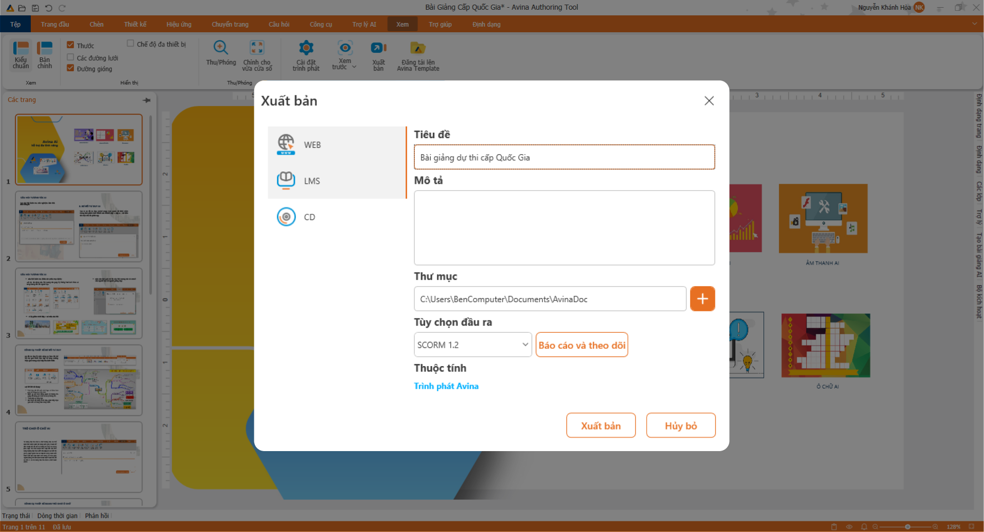 Xuất SCORM & HTML5 - Slide 1